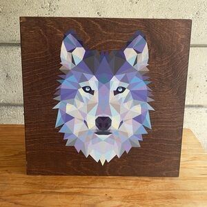 Reclaimed Print Co. wood artwork “The Wolf”